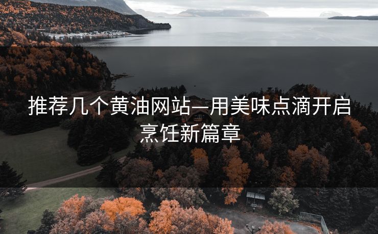 推荐几个黄油网站—用美味点滴开启烹饪新篇章